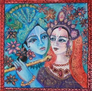Radha Krishna 23 Hinduism Oil Paintings